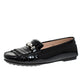 Mocassim Tod's Feminino Preto Couro Envernizado Gommino Franja Duplo T Tamanho 41