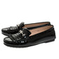 Mocassim Tod's Feminino Preto Couro Envernizado Gommino Franja Duplo T Tamanho 41