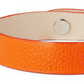 Pulseira de couro laranja feminina Homvare com fecho de pressão