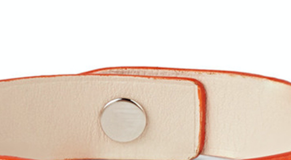 Pulseira de couro laranja feminina Homvare com fecho de pressão