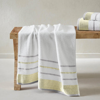 Decorative Cotton Stripe Bath Towel Set - Noelle Collection