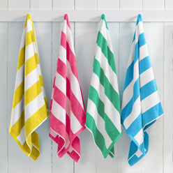 Cotton Velour Cabana Stripe Beach Towel - Novia Collection