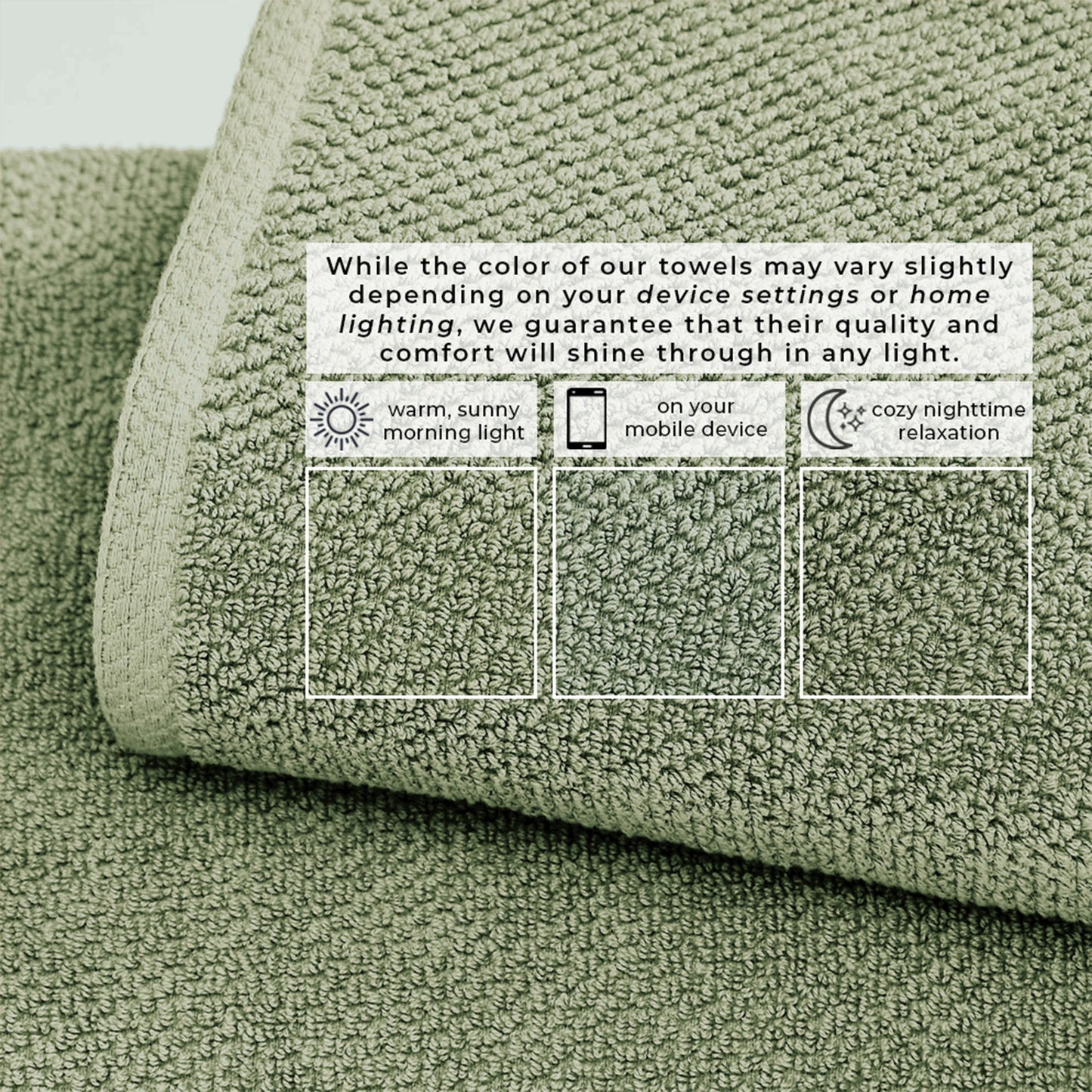 Cotton Textured Bath Towel Set - Acacia Collection