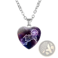 Zodiac Celestial Heart Pendant Galaxy Constellation Necklace