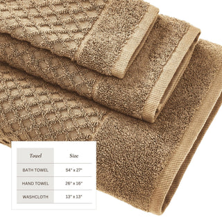 Cotton Diamond Waffle Weave Bath Towel Set - Grayson Collection