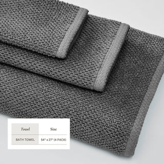 Cotton Textured Bath Towel Set - Acacia Collection
