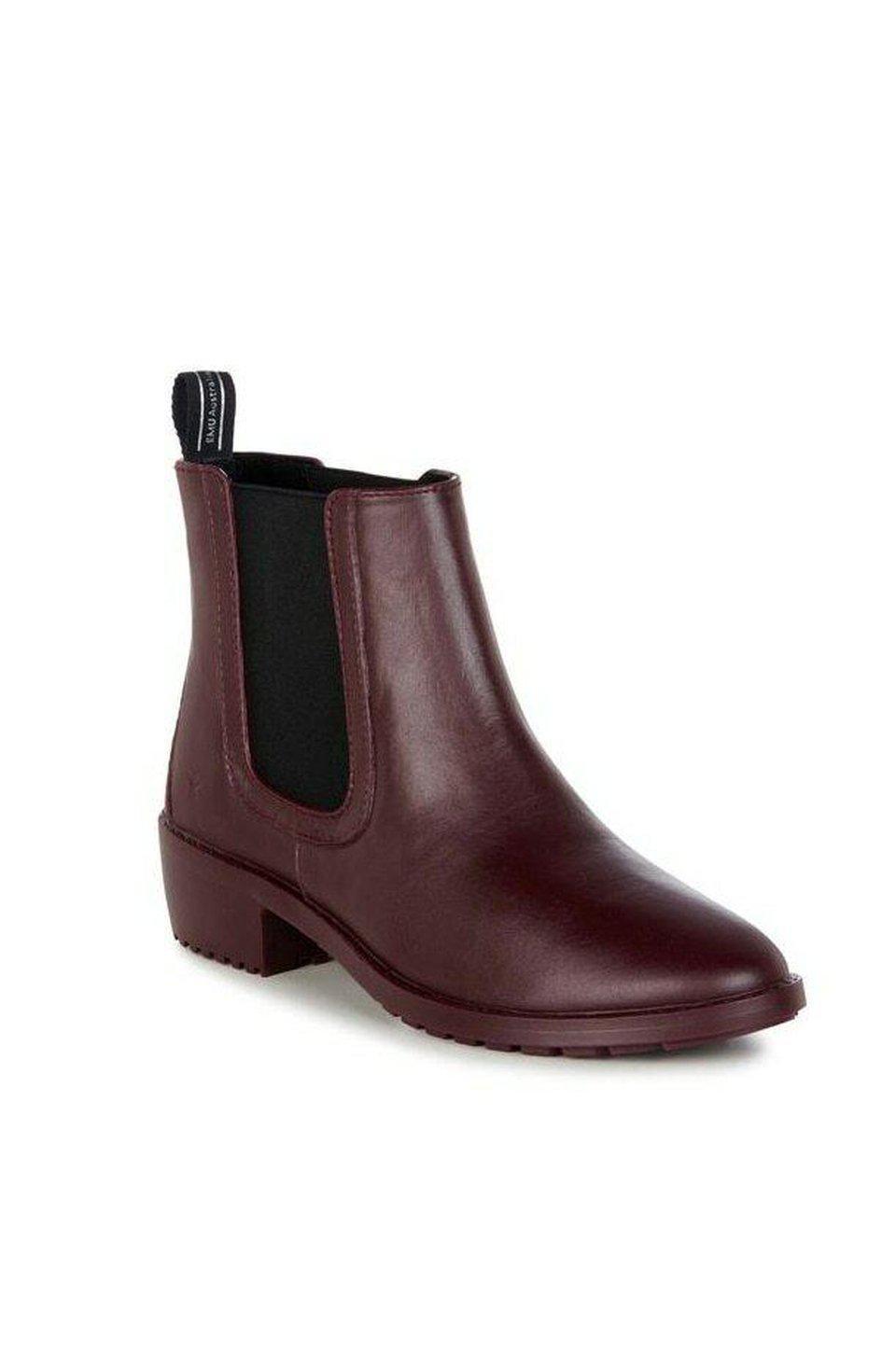 Bota de chuva Ellin feminina EMU Austrália, vinho tinto