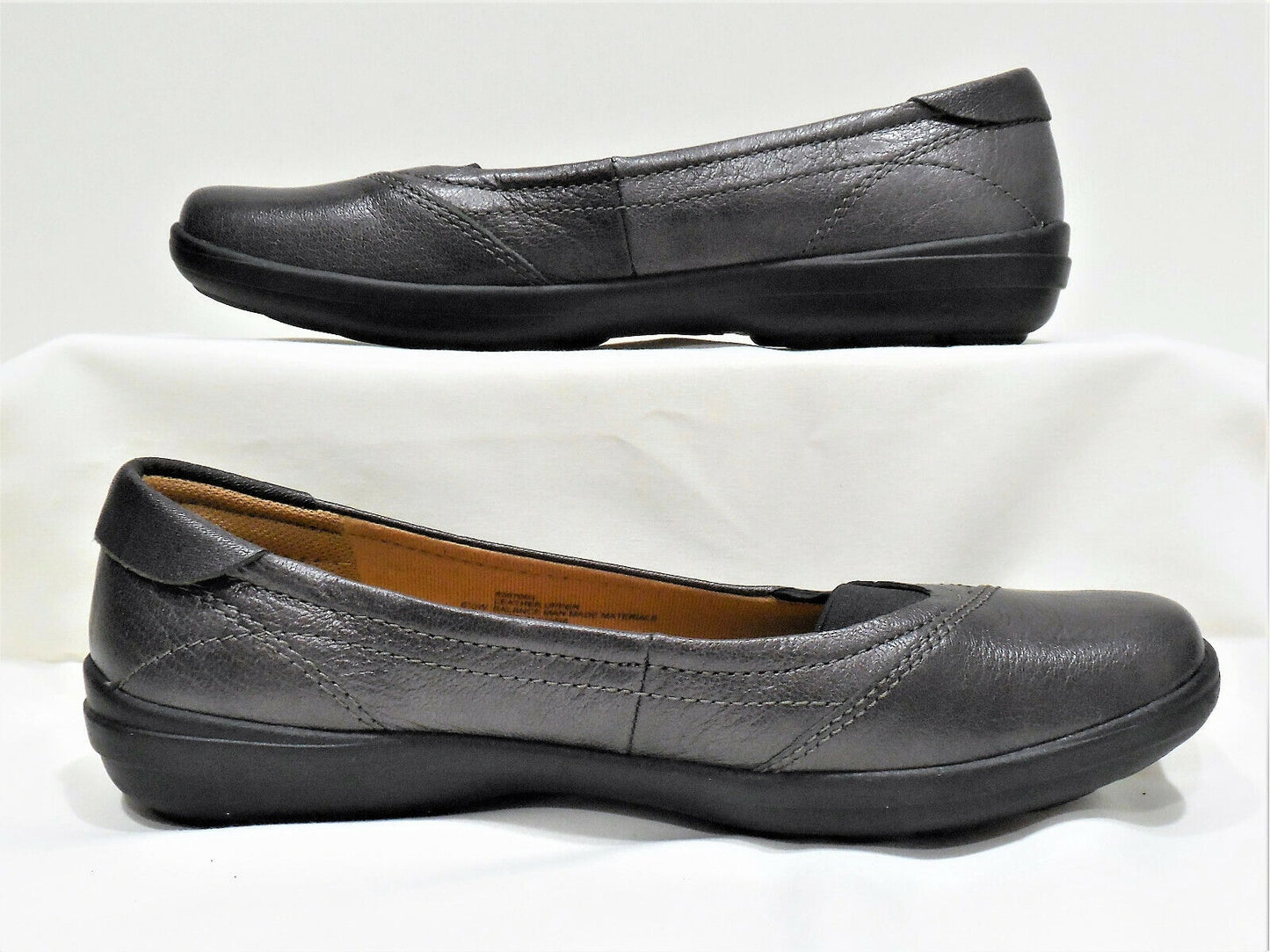 Comfortiva Renee Leather Flat Pewter Feminino