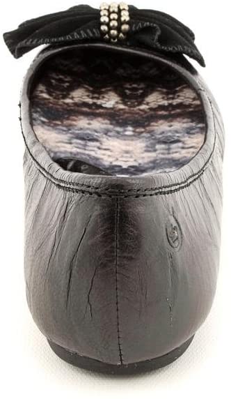 Born Women's Josie Leather Ballerina Flat Preto Tamanho 7 B(M) EUA