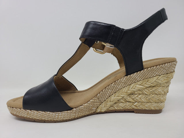 Sandália Gabor Karen Wedge Feminina Preta Tamanho 10,5 B(M) EUA