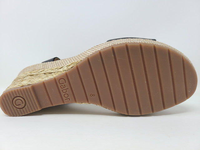 Sandália Gabor Karen Wedge Feminina Preta Tamanho 10,5 B(M) EUA