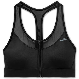 Sutiã esportivo Brooks FastForward Zip feminino, preto