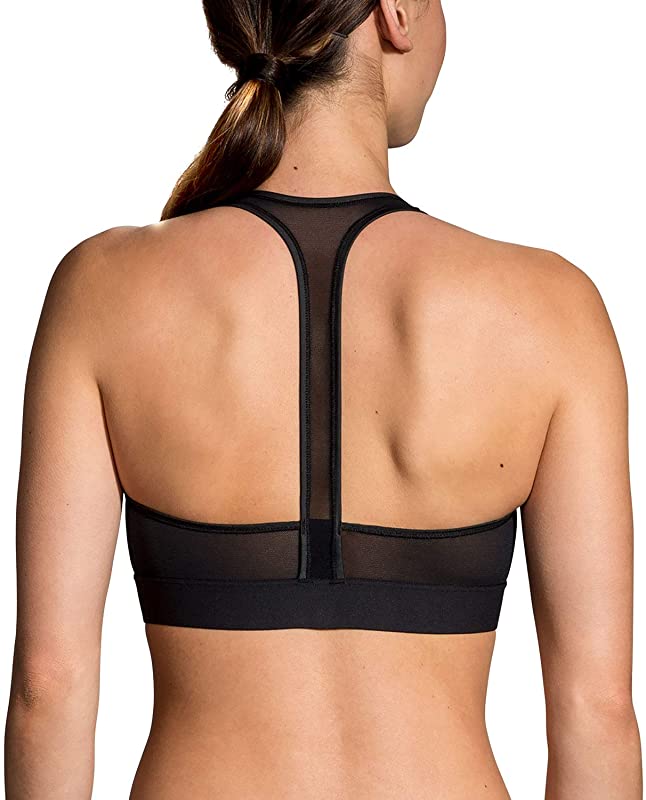 Sutiã esportivo Brooks FastForward Zip feminino, preto