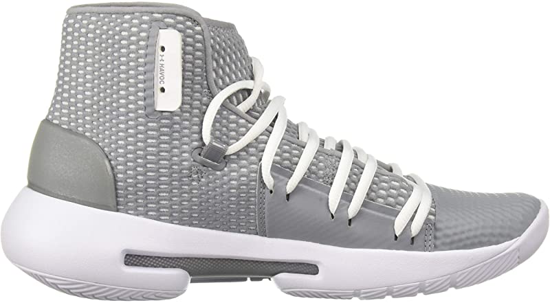 Tênis de basquete Under Armour HOVR Havoc masculino, aço/branco