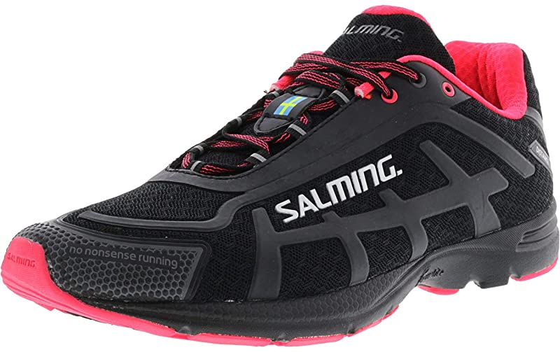 Tênis de corrida Salming Distance D4 feminino, preto, tamanho 6 D(M) EUA