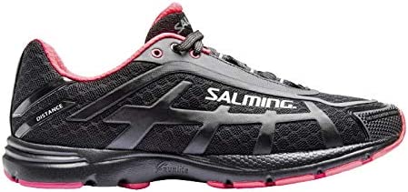 Tênis de corrida Salming Distance D4 feminino, preto, tamanho 6 D(M) EUA