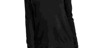 Planet Gold Top Feminino Manga Longa Gola Joia Preto Tamanho P