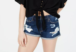 Blusa lisa com amarração frontal Ultra Flirt Junior, preta, tamanho X-S