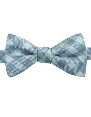 Gravata borboleta xadrez Larkspur masculina Ryan Seacrest Distinction verde claro, tamanho regular